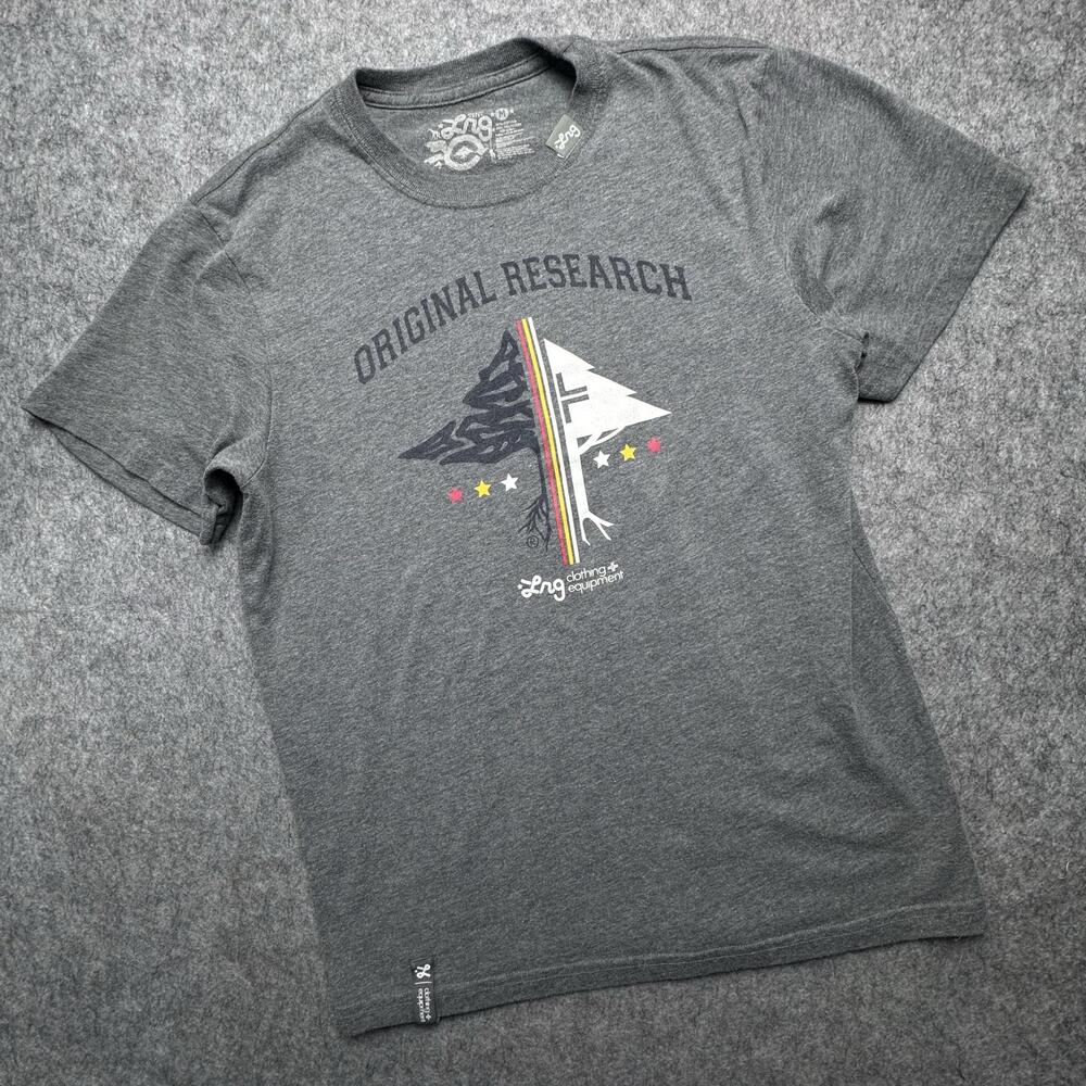 LRG Shirt Mens Medium Gray Original Research Tree Graphic Tee Outdoor Streetwear